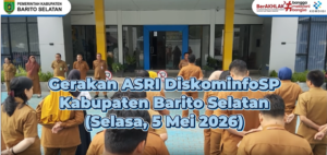 Pelaksanaan Transformasi Budaya Kerja Di Lingkup Pemerintah Daerah Kabupaten Barito Selatan Aksi Pembersihan Lingkungan Kerja Sesuai Surat Edaran Nomor 660/178/IV/DLH/2026 Tentang Pelaksanaan Gerakan Indonesia ASRI selama 30 menit sebelum aktifitas perkantoran dimulai (5 Mei 2026)